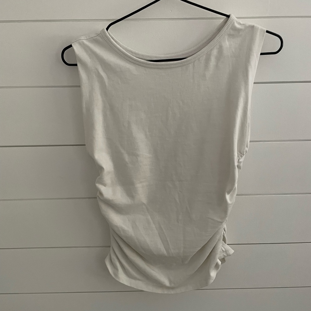 LOFT Cream Muscle Tee